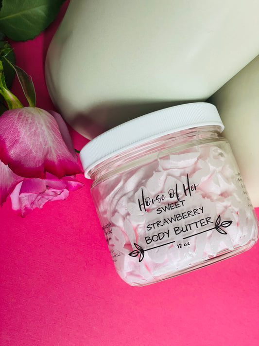 SWEET STRAWBERRY 12OZ BODY BUTTER